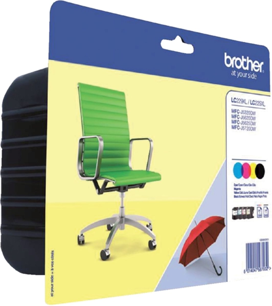 Inkcartridge brother lc-229xl zwart 3 kleuren