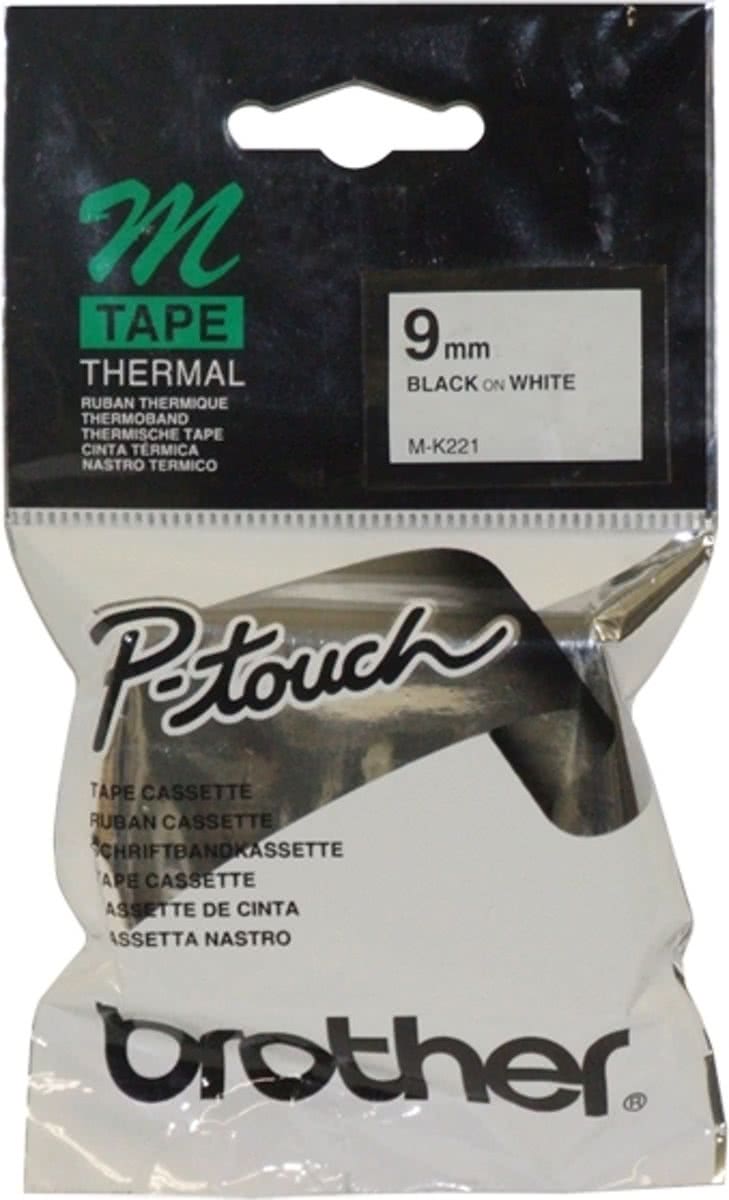 MK-221BZ tape black on white 9mm for PT-55PT/PT-65/-75/-80 en BB4