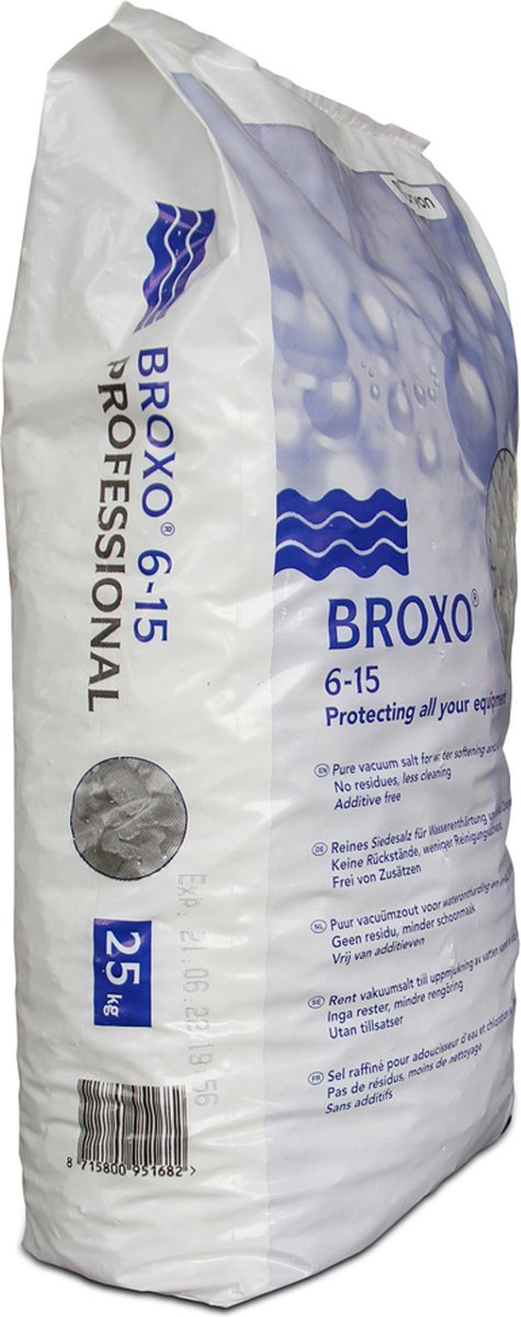 Broxo 6-15 - 25kg - Zwembadzout - Regeneratiezout - Waterontharder - Ontkalkingsmiddel - Zouttabletten