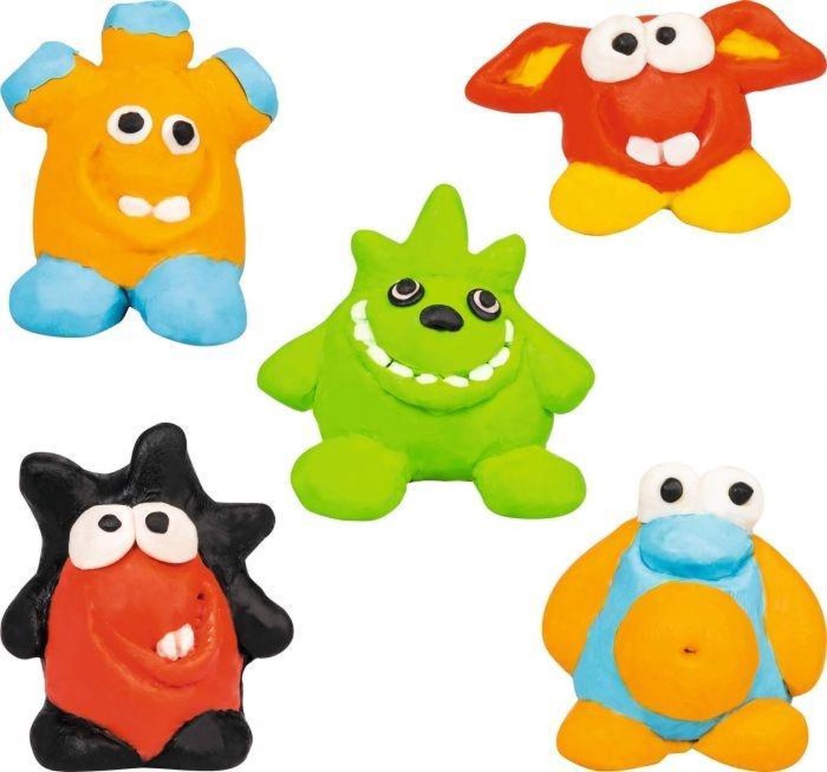 Brunnen Boetseerklei-gum-set Monster Junior 7-delig