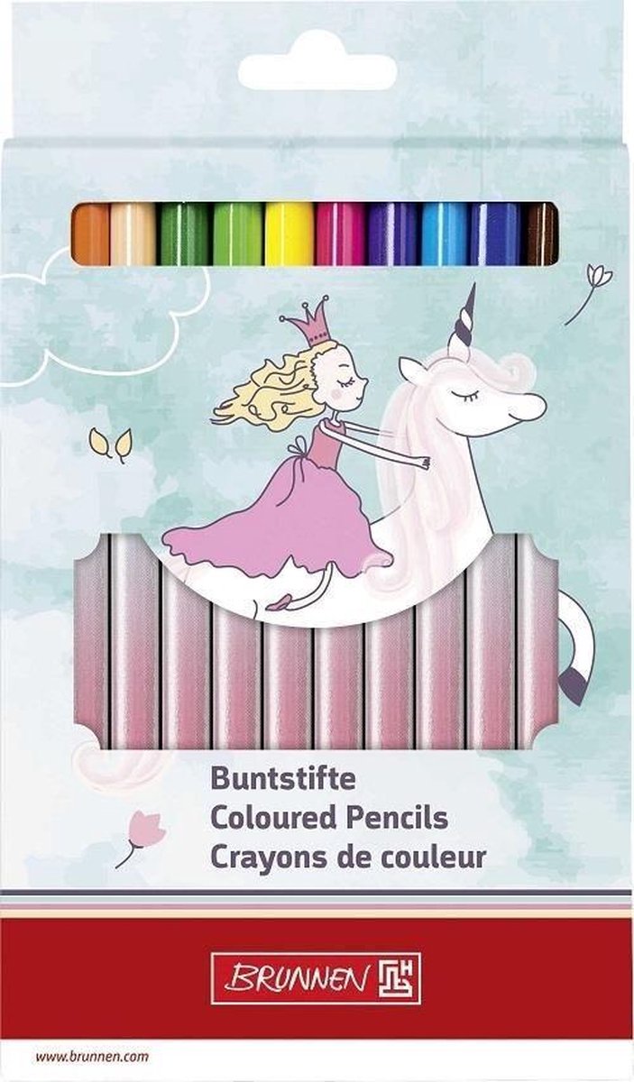 Brunnen Kleurpotloden Jumbo Unicorn Princess Hout 12 Stuks