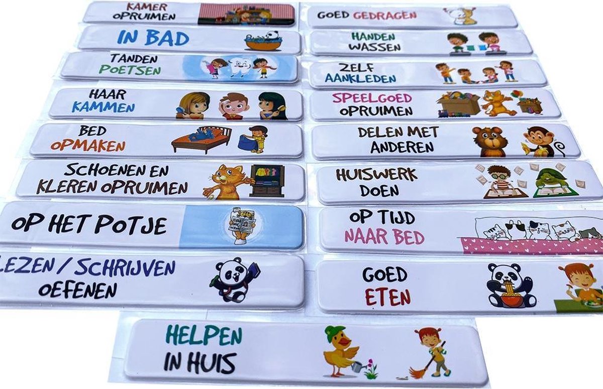 17 Extra Beloningsstickers voor Beloningskalender - Dagplanner kind - Zindelijkheidstraining Kind