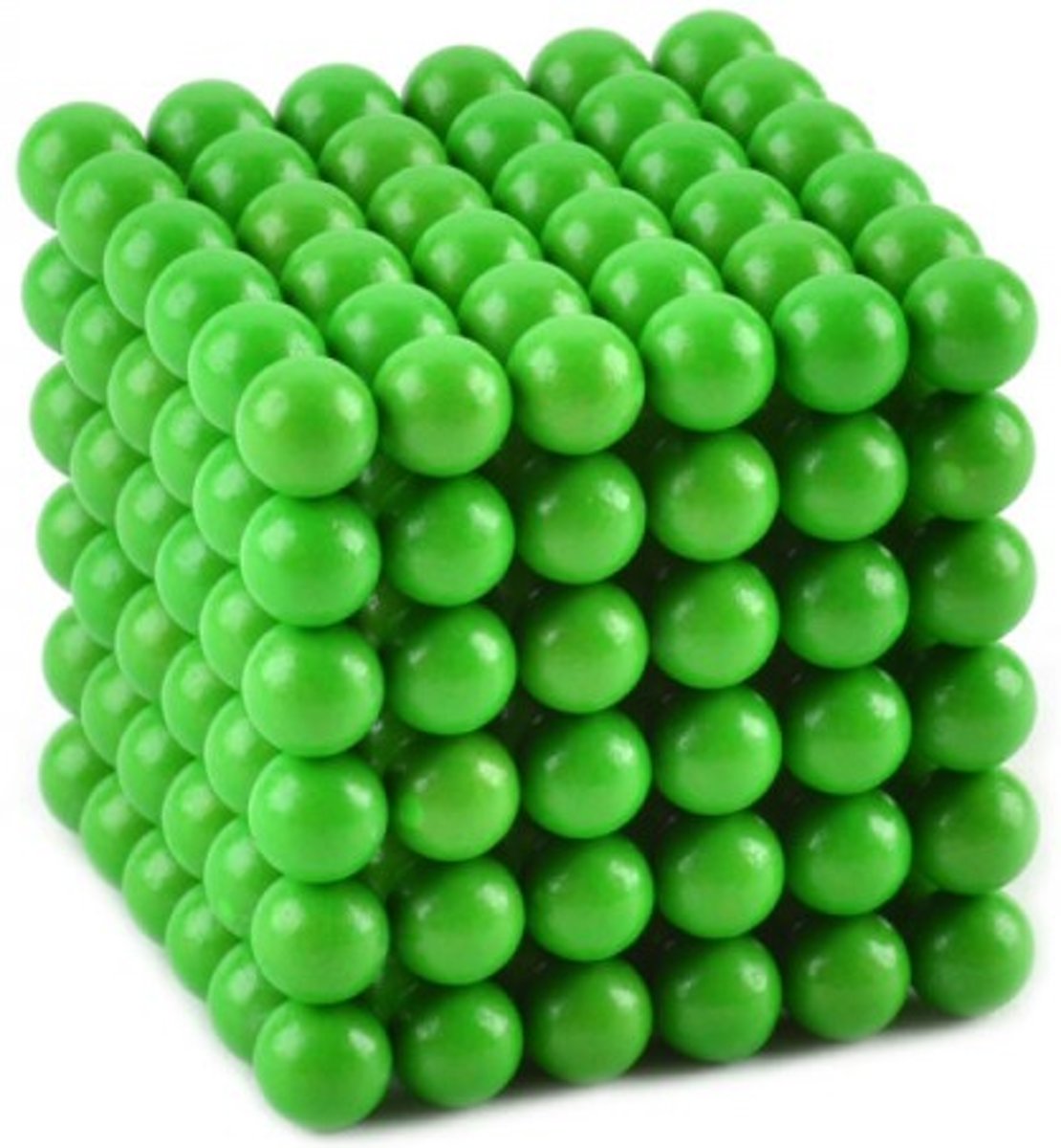 Kleine ronde groene magneten (5mm) in blikje - Speelgoed magneetjes - Buckyballs - Neocubes magneet balletjes