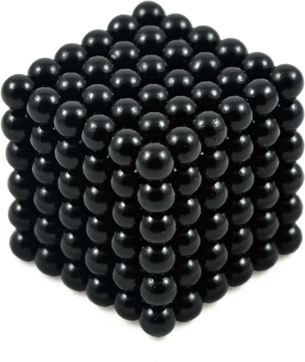 Kleine ronde zwarte magneten (5mm) in blikje - Speelgoed magneetjes - Buckyballs - Neocubes magneet balletjes