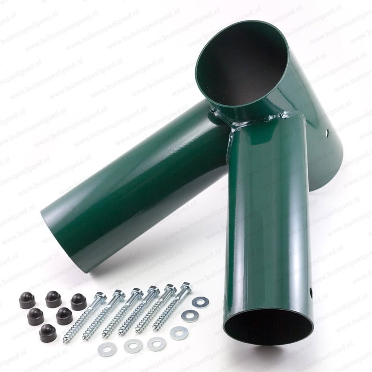Hoekverbinding Schommel Recht rond 100/80mm groen