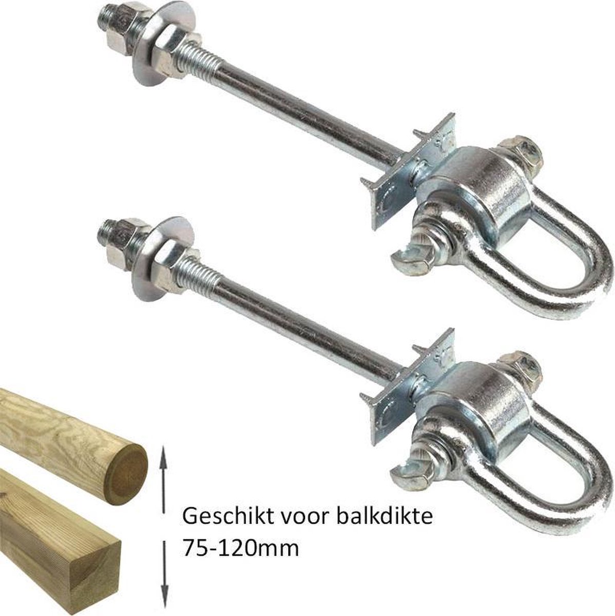   dwarsdoor M12 (140mm) met gelagerde harpsluiting (2 stuks)