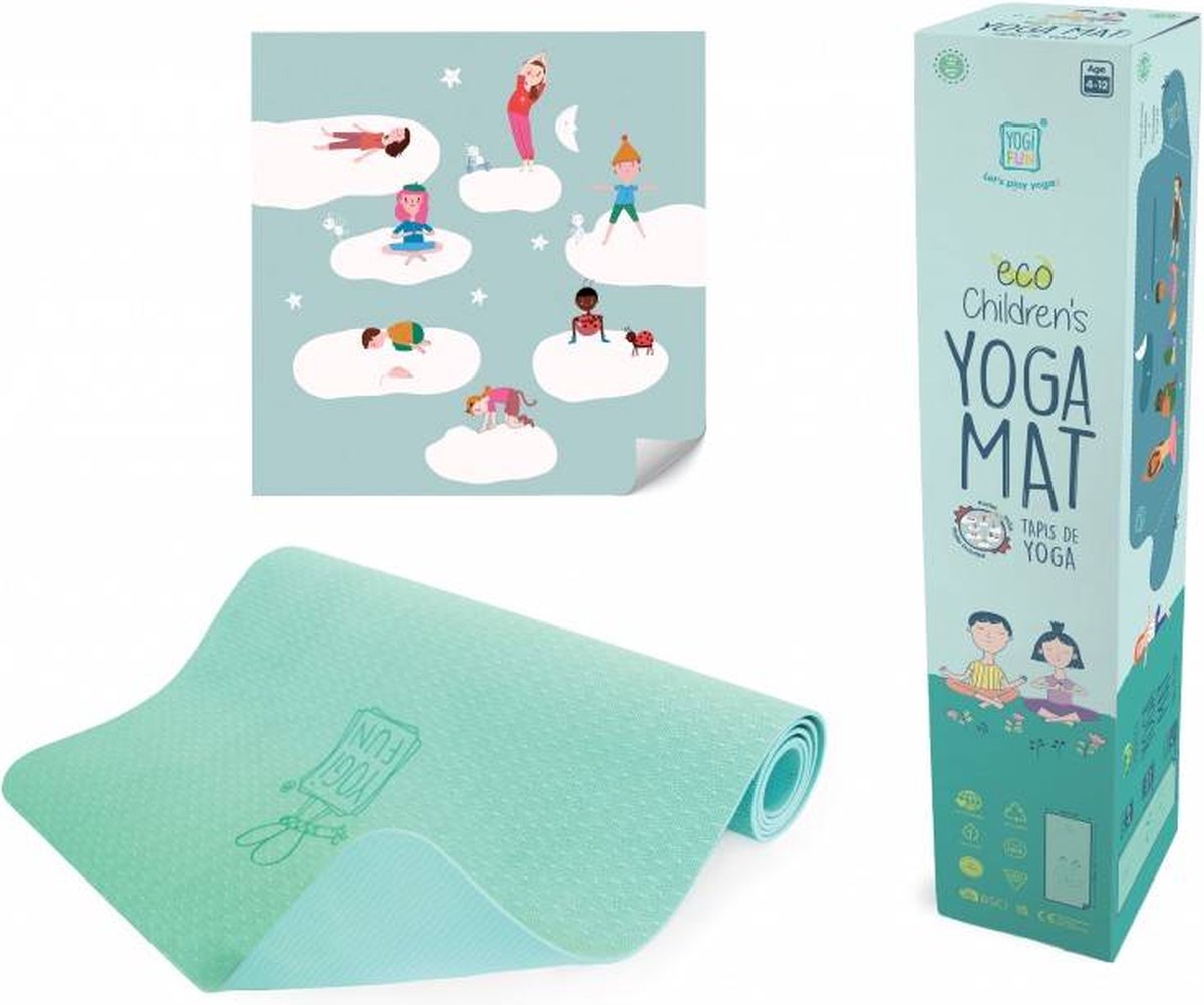 BUKI eco kinder yogamat 61 x 150 cm - Groen