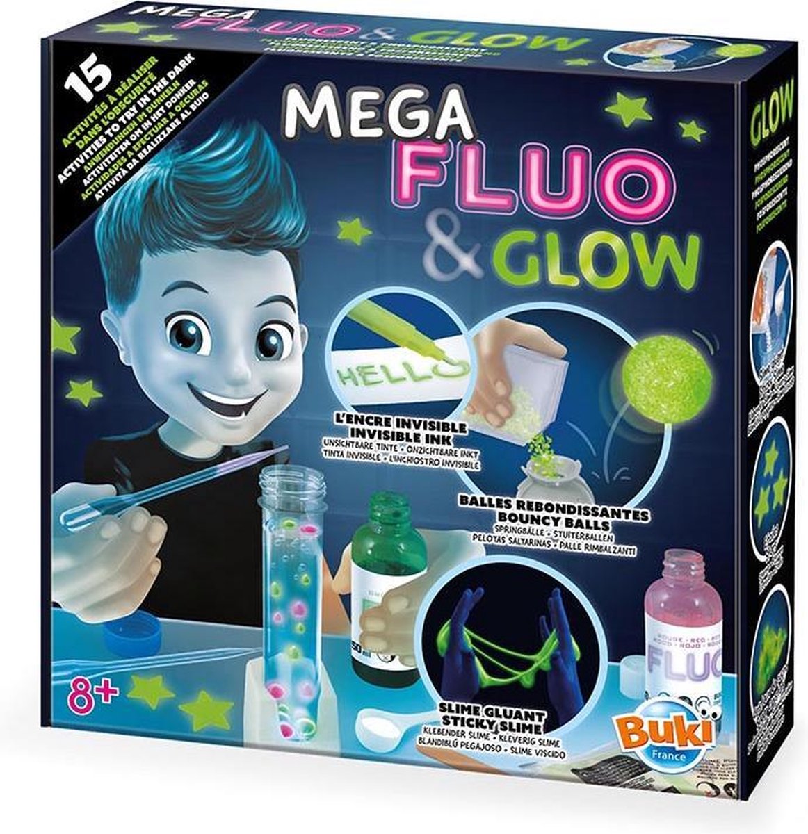 Mega Fluo & Glow 15 experimenten - Buki