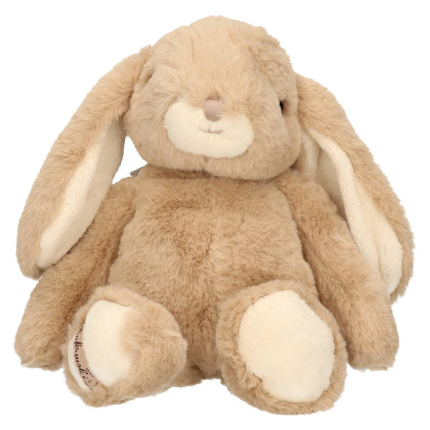   pluche konijn knuffeldier - lichtbruin - staand - 25 cm - Knuffel huisdieren