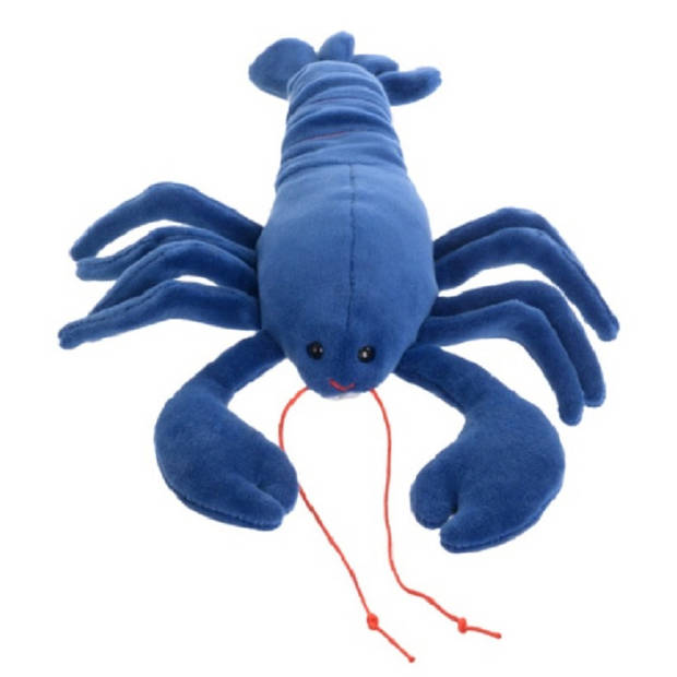   pluche kreeft knuffeldier - blauw - lopend - 20 cm - Knuffel zeedieren