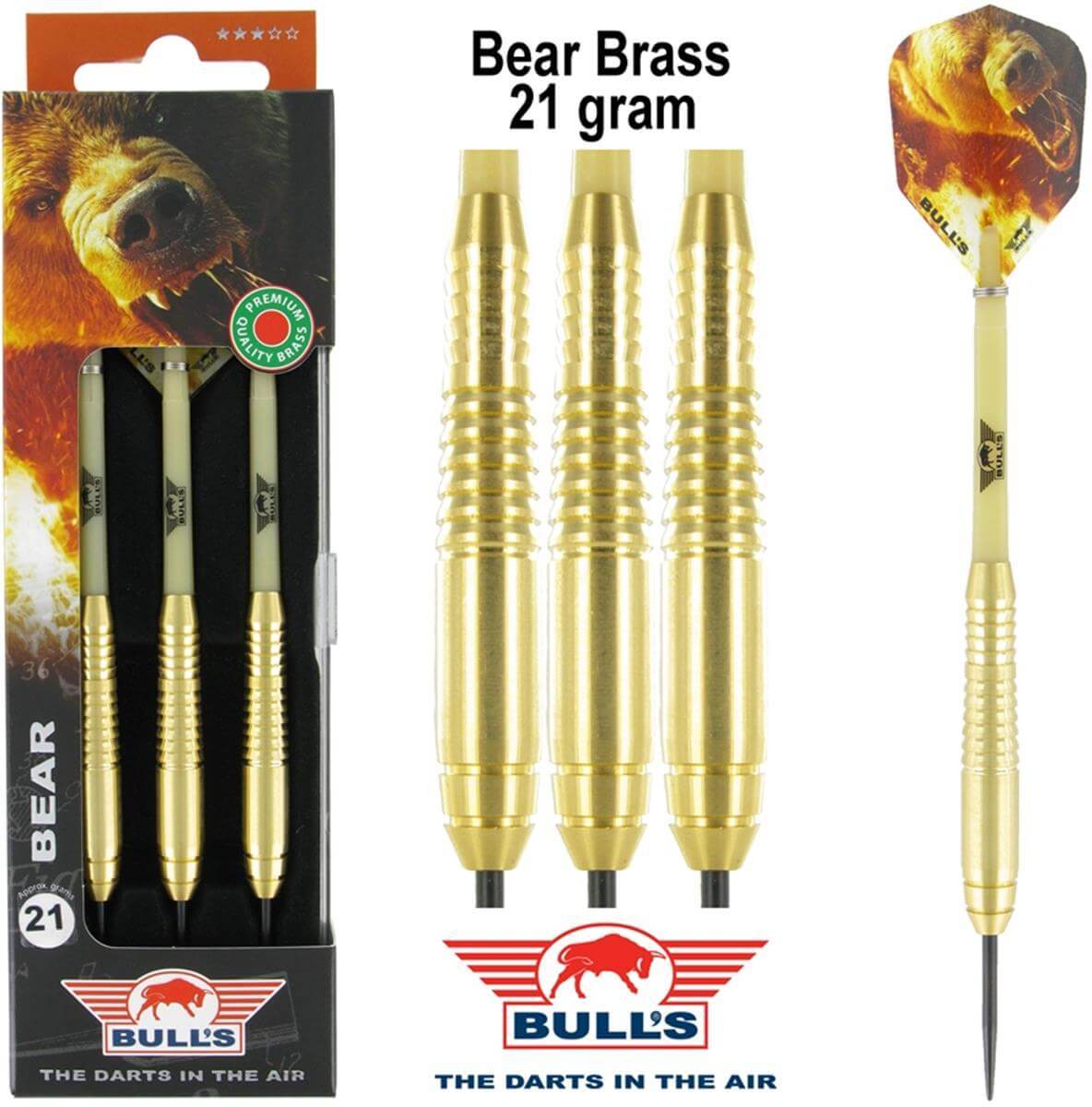 Bulls Bear Brass Dartpijlen (set)