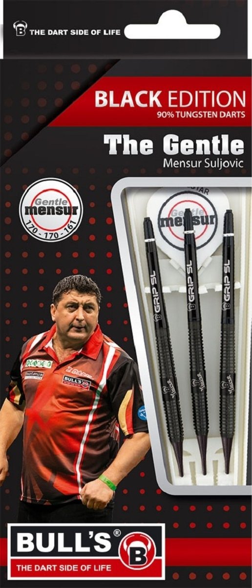 Bull´s Dartpijlen Champions Suljovic Softtip Tungsten Zwart 18g