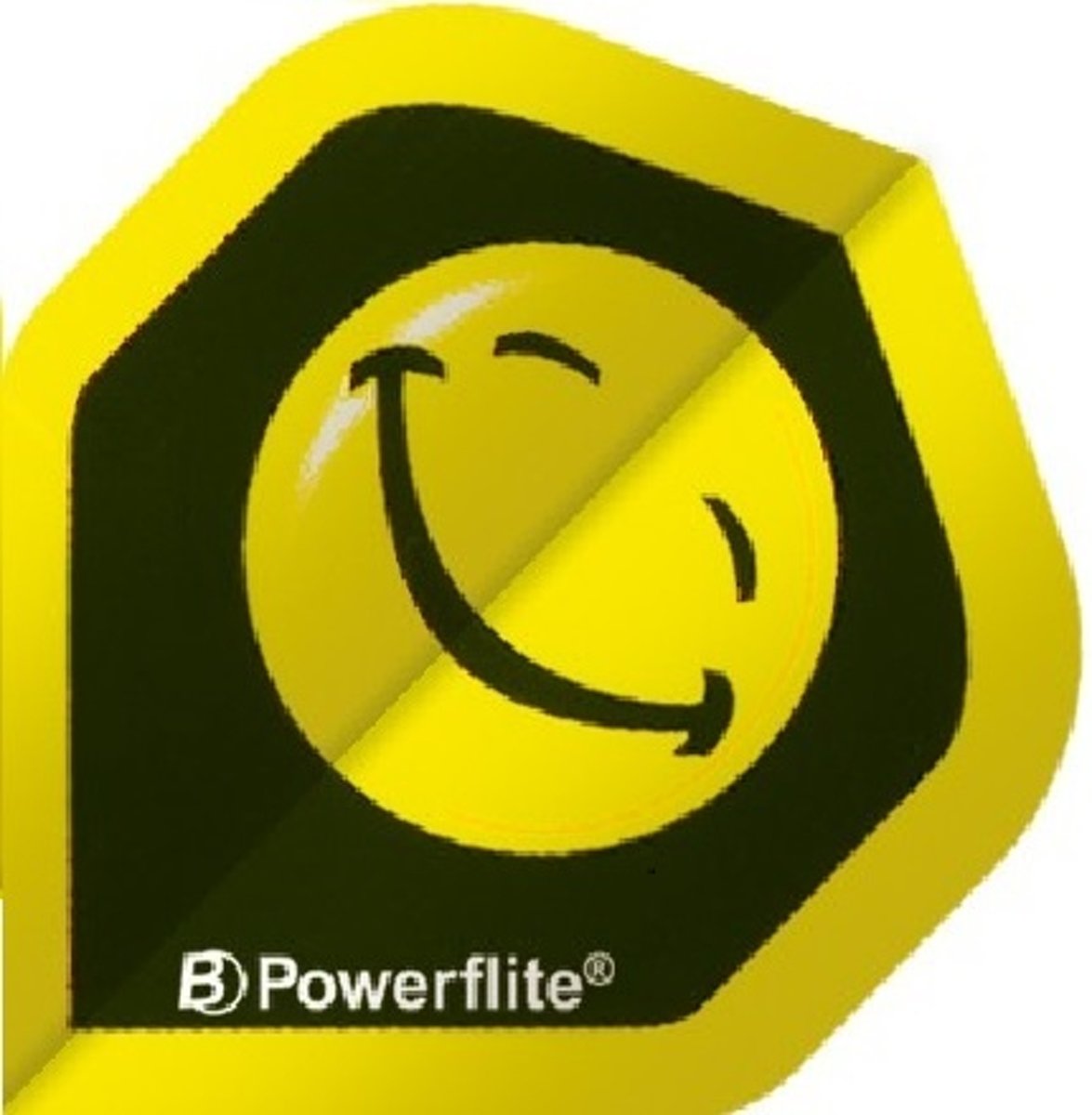 Bull´s Powerflite Smiley Zwart/geel 3 Stuks