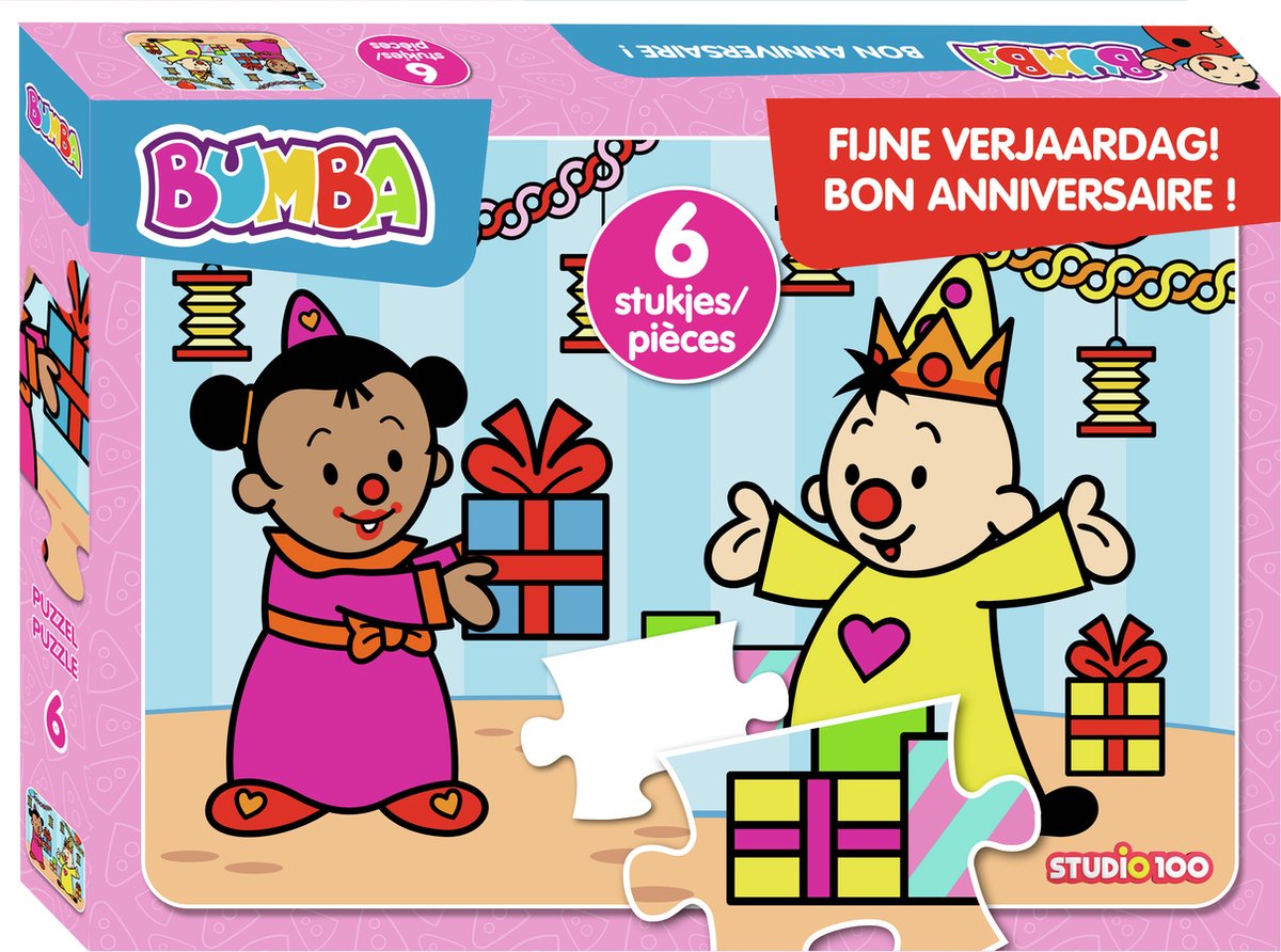   - Puzzel - 6 stukjes - Fijne verjaardag !