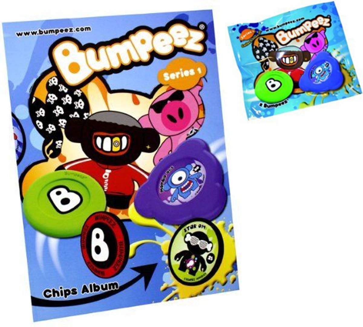 Bumpeez Album Booster Pack Serie 1 Original Bumpeez Flipper Game - Bumpeez Album + Booster Pack