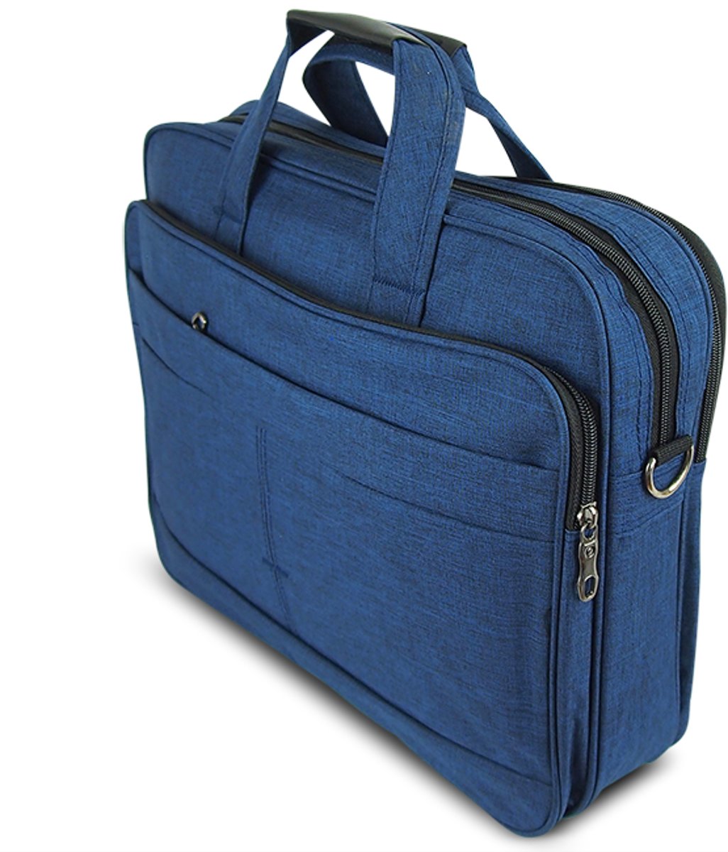 Businessme Laptoptas - Aktetas - Schoudertas - 15.6 inch - Met Schouderband - Blauw