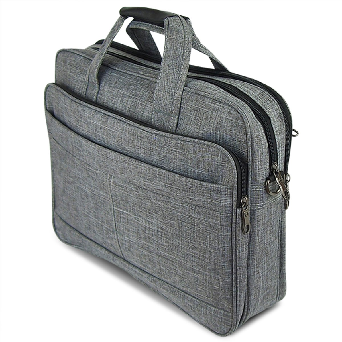 Businessme Laptoptas - Aktetas - Schoudertas - 15.6 inch - Met Schouderband - Grijs