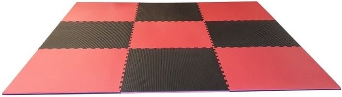  ten set 2,5 cm zwart/rood 16 m2