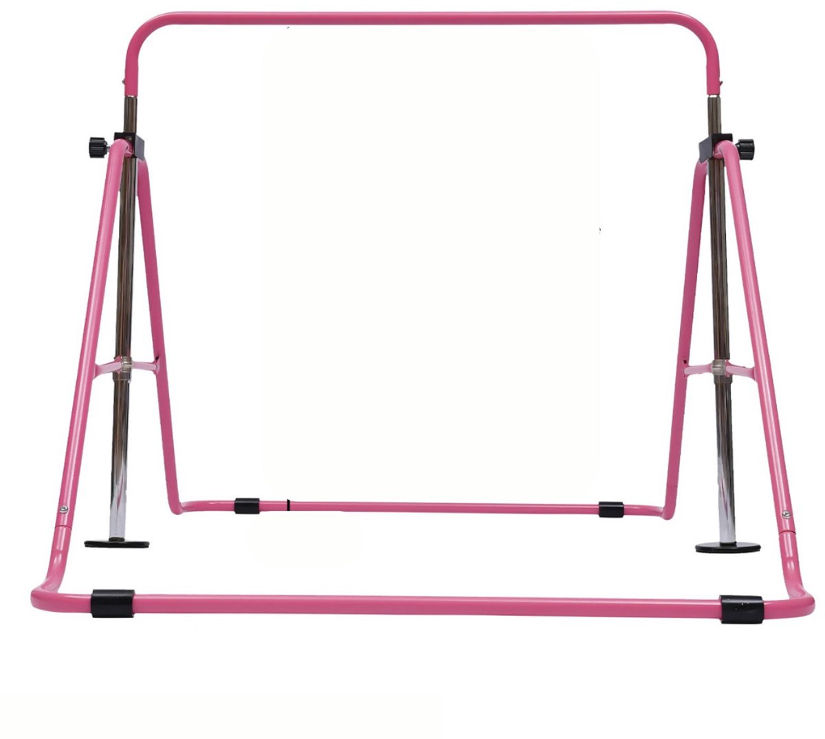   Rekstok voor kinderen - Duikelrek - Turnrek - Turnen - Gymtoestel - Binnen en Buiten - In Hoogte Verstelbaar - Roze