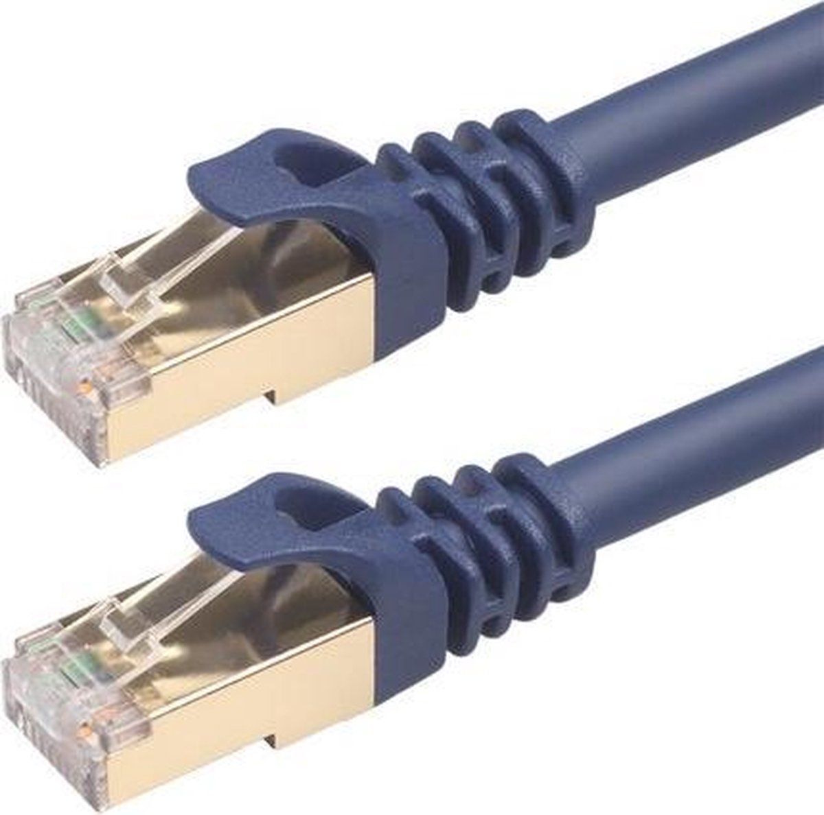 By Qubix internetkabel - CAT8 Ethernet LAN kabel - 1 meter - RJ45 - donkerblauw