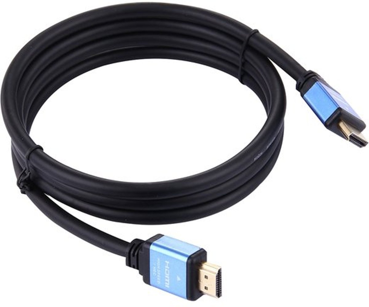 HDMI kabel 1.5 meter 4K - HDMI naar HDMI - 2.0 versie - High Speed - HDMI 19 Pin Male naar HDMI 19 Pin Male Connector Cable - Blue line