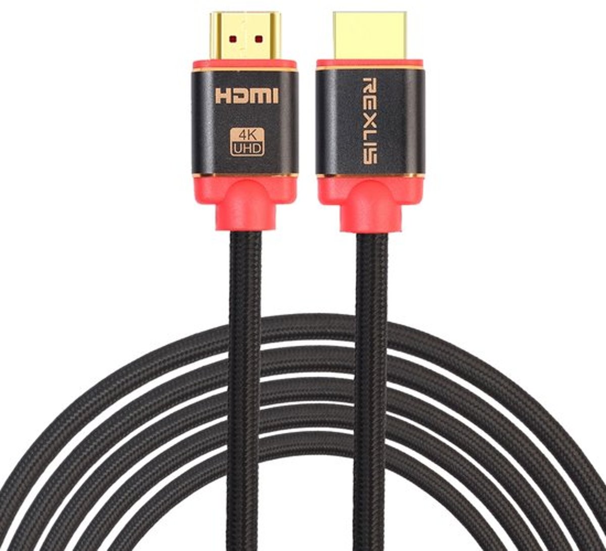 HDMI kabel 5 meter 4K - HDMI naar HDMI - 2.0 versie - High Speed 2160P - HDMI Male naar HDMI Male - Aluminium red line