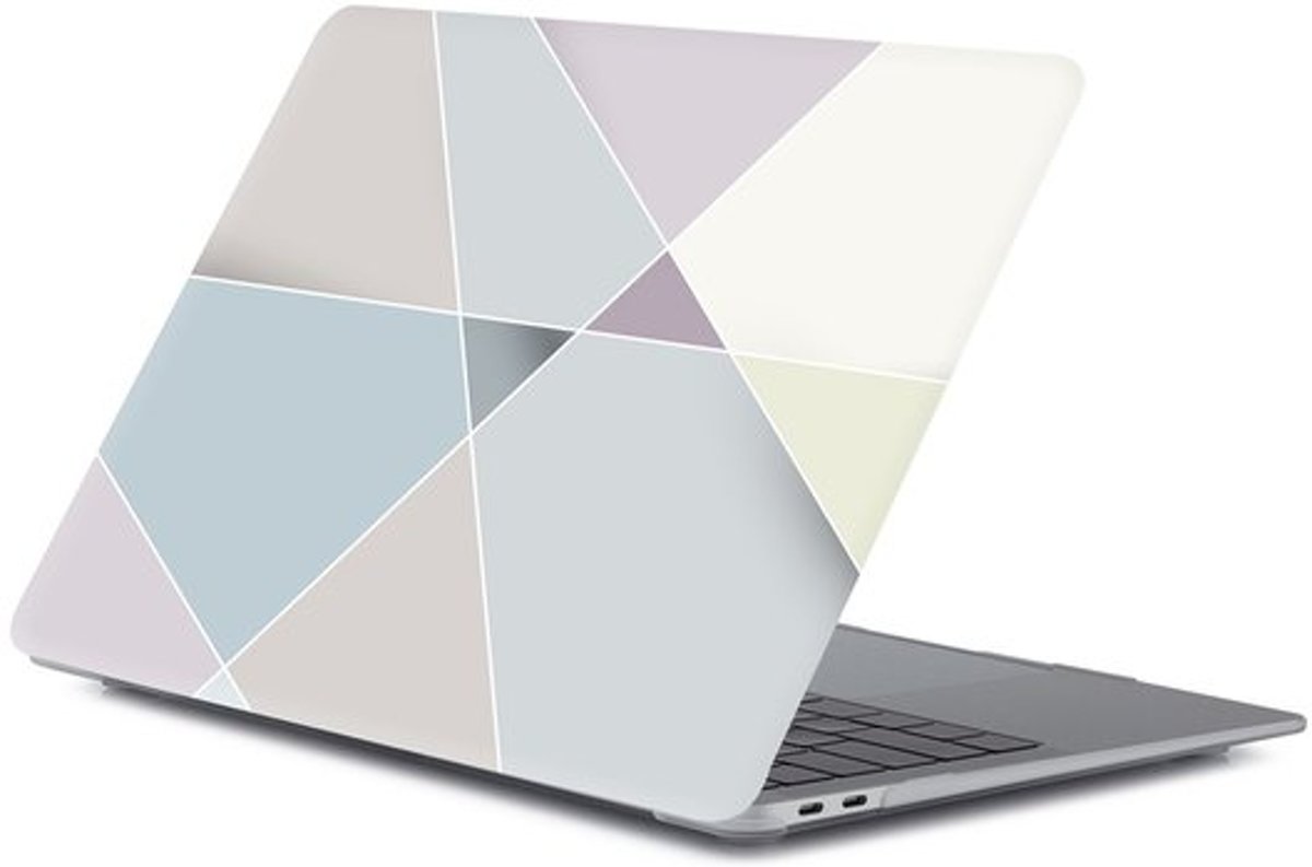 MacBook Air 13 inch case 2018 - Pastel abstract (A1932, touch id versie)