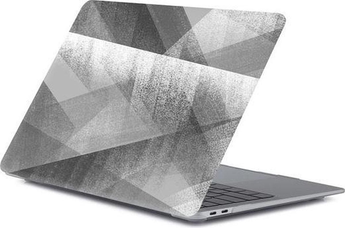 MacBook Pro touchbar 13 inch case - Donkergrijs abstract