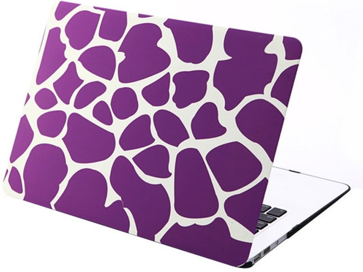 MacBook case van By Qubix - Dot pattern paars - Air 13 inch - Geschikt voor de MacBook Air 13 inch (A1369 / A1466) - Hoge kwaliteit hard cover!