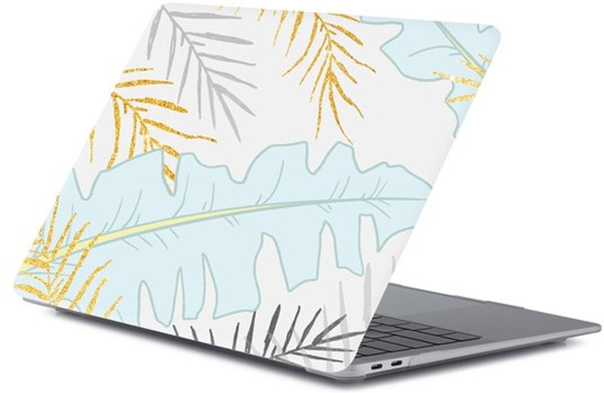 MacBook case van By Qubix - Geschikt voor MacBook Air 13 inch case 2018 - Kleur: Pastel leaf  (A1932, touch id versie)