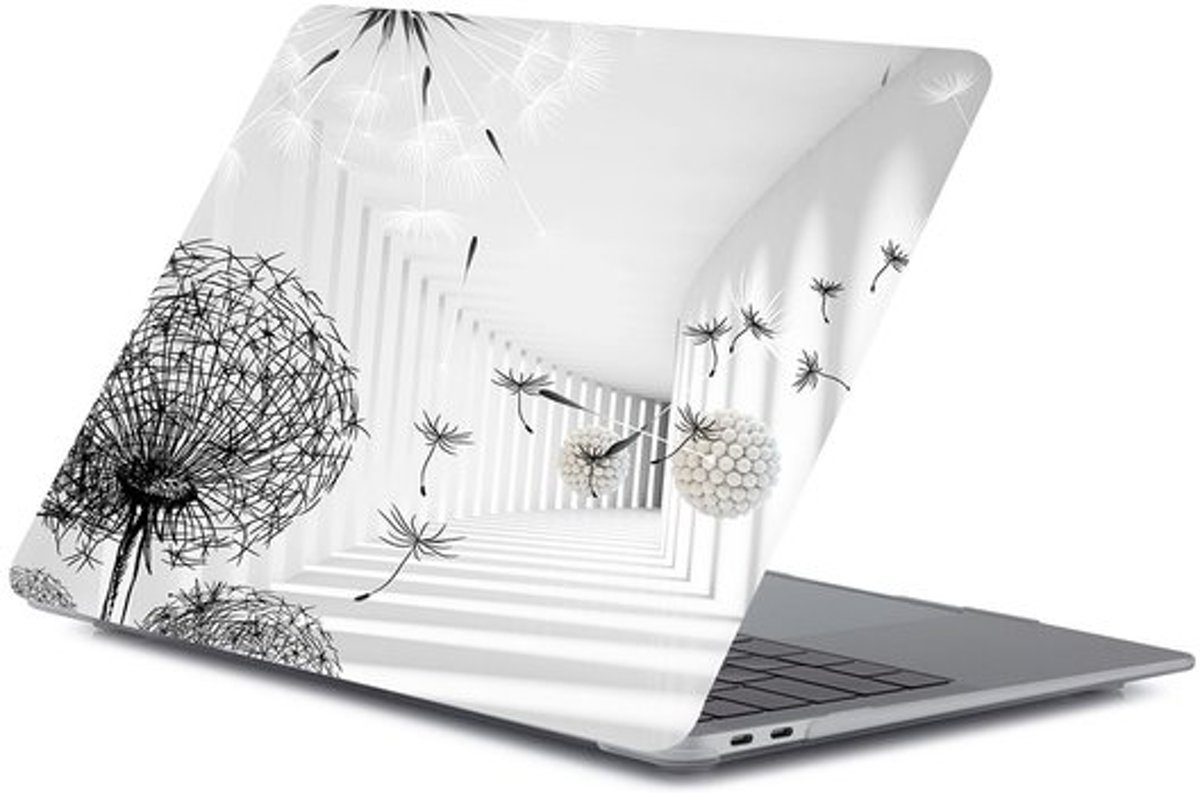 MacBook case van By Qubix - Geschikt voor MacBook Air 13 inch case 2018 - Kleur: paardenbloem (A1932, touch id versie)