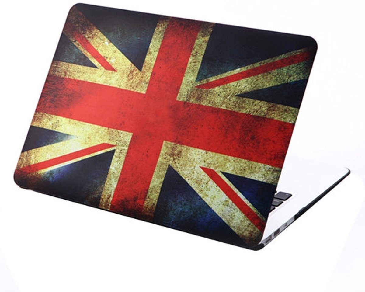 MacBook case van By Qubix - Retro UK flag - Air 13 inch - Geschikt voor de MacBook Air 13 inch (A1369 / A1466) - Hoge kwaliteit hard cover!