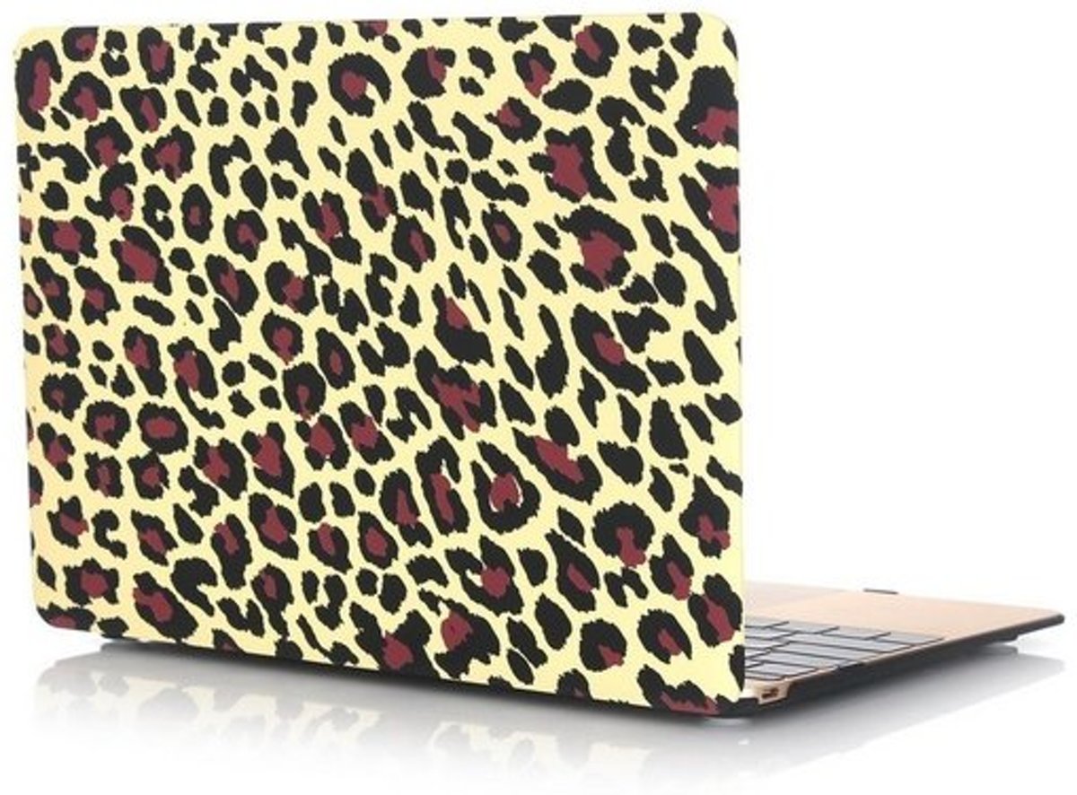 Macbook 12 inch case van By Qubix - Leopard bruin - Macbook hoes Alleen geschikt voor Macbook 12 inch (model nummer: A1534, zie onderzijde laptop) - Eenvoudig te bevestigen macbook cover!