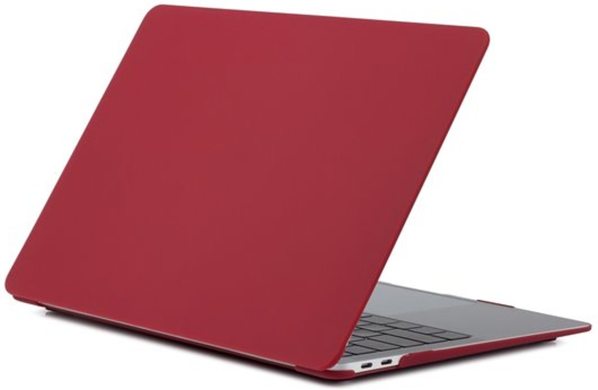 Macbook case van By Qubix - Air 13.3” - 2018, touch id versie - Bordeaux - Alleen geschikt voor de MacBook Air 13 inch (Model nummer: A1932) - Bescherm uw MacBook in stijl!