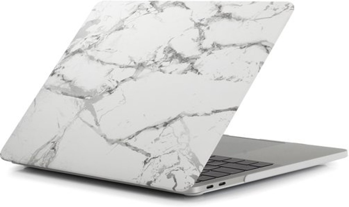 Macbook case van By Qubix - Air 13.3” - 2018, touch id versie - Marble (marmer) grijs -Alleen geschikt voor de MacBook Air 13 inch (Model nummer: A1932) - Bescherm uw MacBook in stijl!