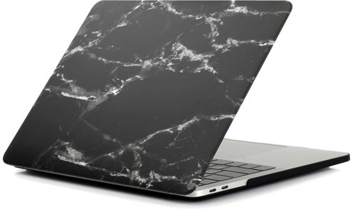 Macbook case van By Qubix - Air 13.3” - 2018, touch id versie - Marble (marmer) zwart - Alleen geschikt voor de MacBook Air 13 inch (Model nummer: A1932) - Bescherm uw MacBook in stijl!