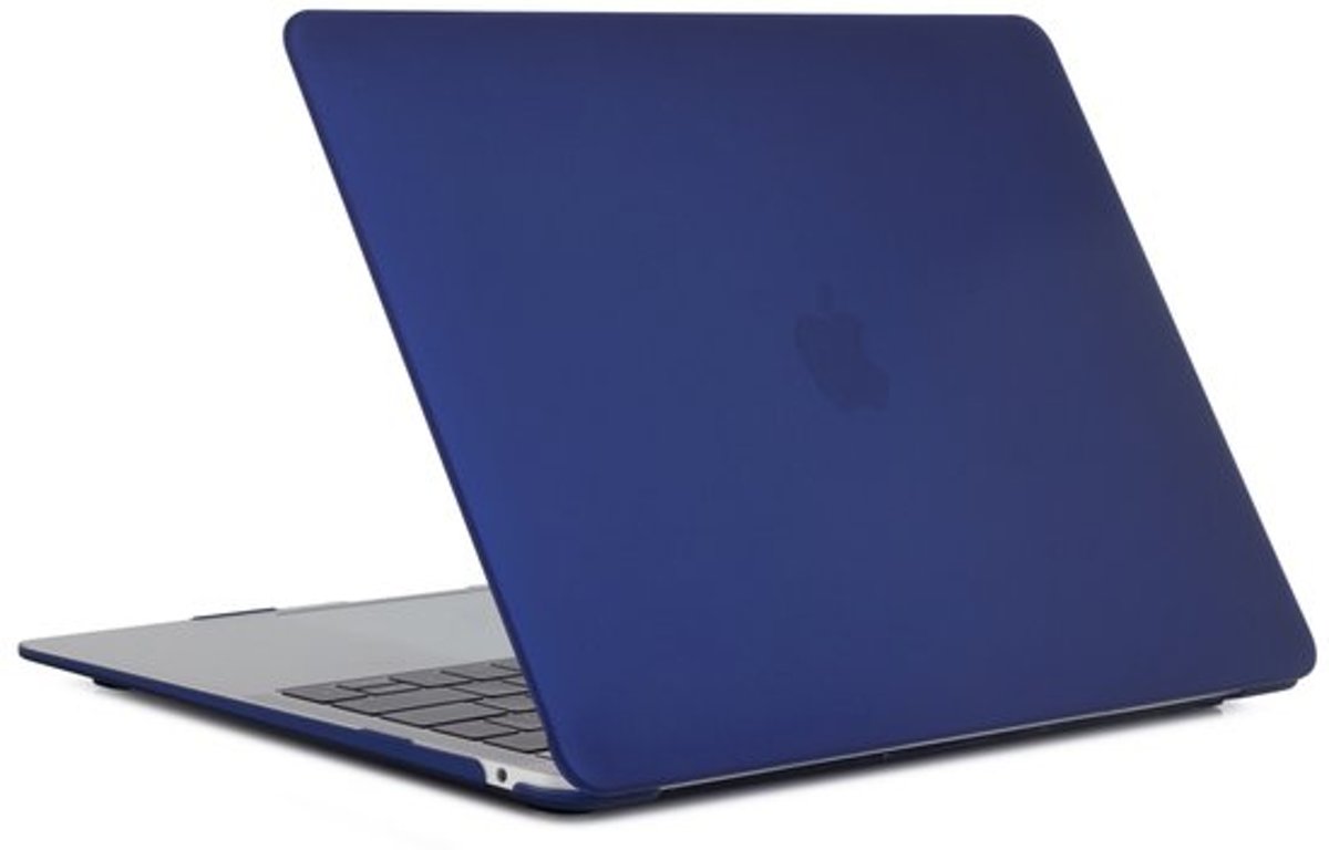 Macbook case van By Qubix - Air 13.3” - 2018, touch id versie - Navy blauw - Alleen geschikt voor de MacBook Air 13 inch (Model nummer: A1932) - Bescherm uw MacBook in stijl!