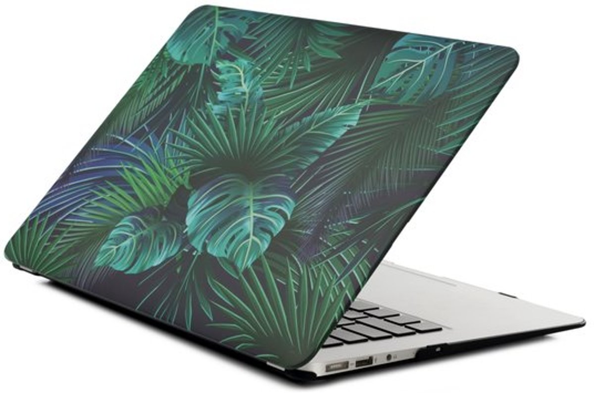 Macbook case van By Qubix - Air 13.3” - 2018, touch id versie - Palm leaf - Alleen geschikt voor de MacBook Air 13 inch (Model nummer: A1932) - Bescherm uw MacBook in stijl!