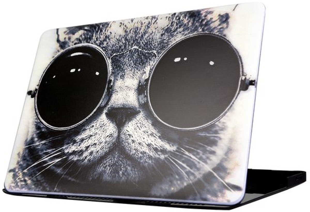 Macbook case van By Qubix - Cool cat - Air 13 inch - Geschikt voor de MacBook Air 13 inch (A1369 / A1466) - Hoge kwaliteit Hard cover!