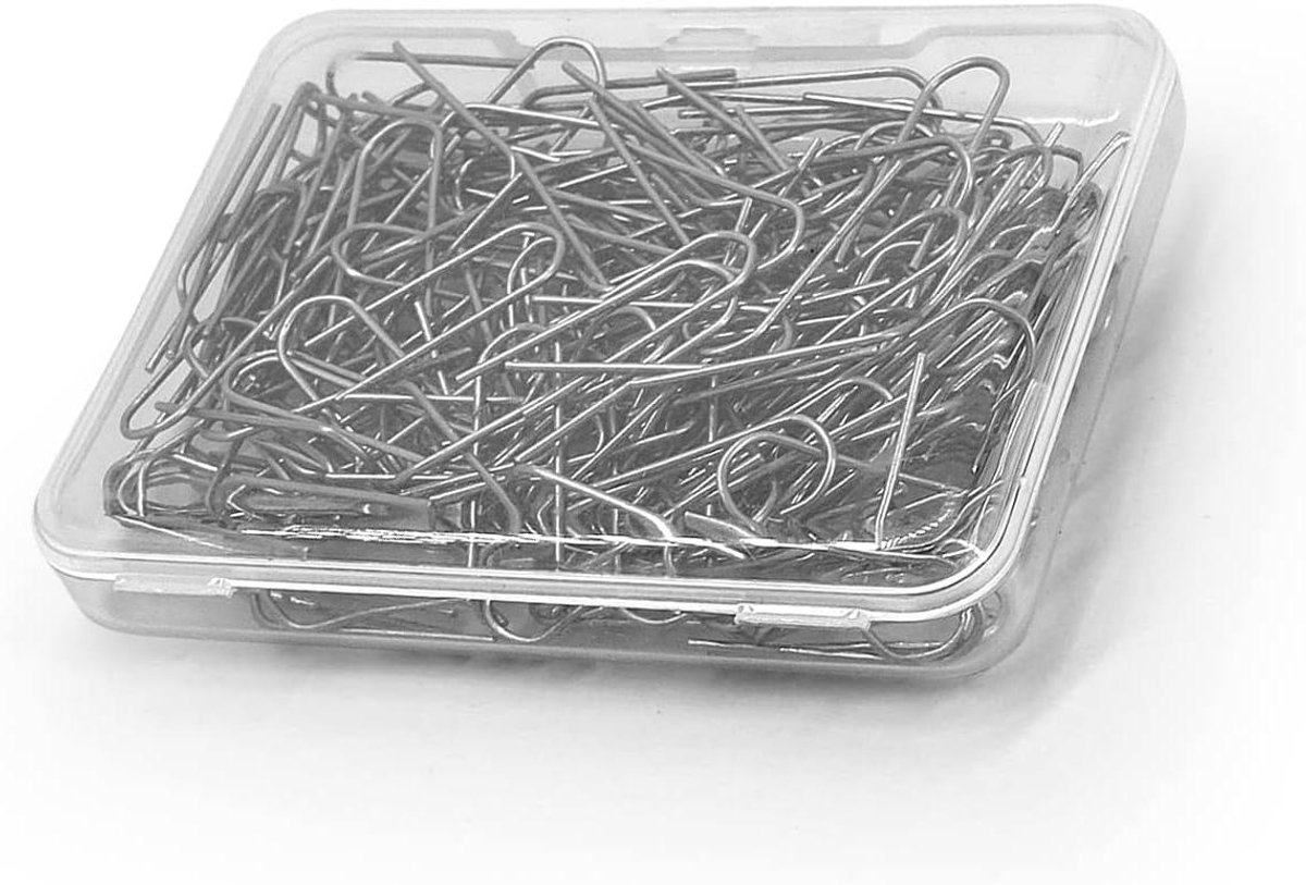 ByShane - 200 stuks Draad Jump Ringen voor DIY Hanger Ornamenten - Hoge Temperatuur Nichrome U-Haken met Opbergkoffer