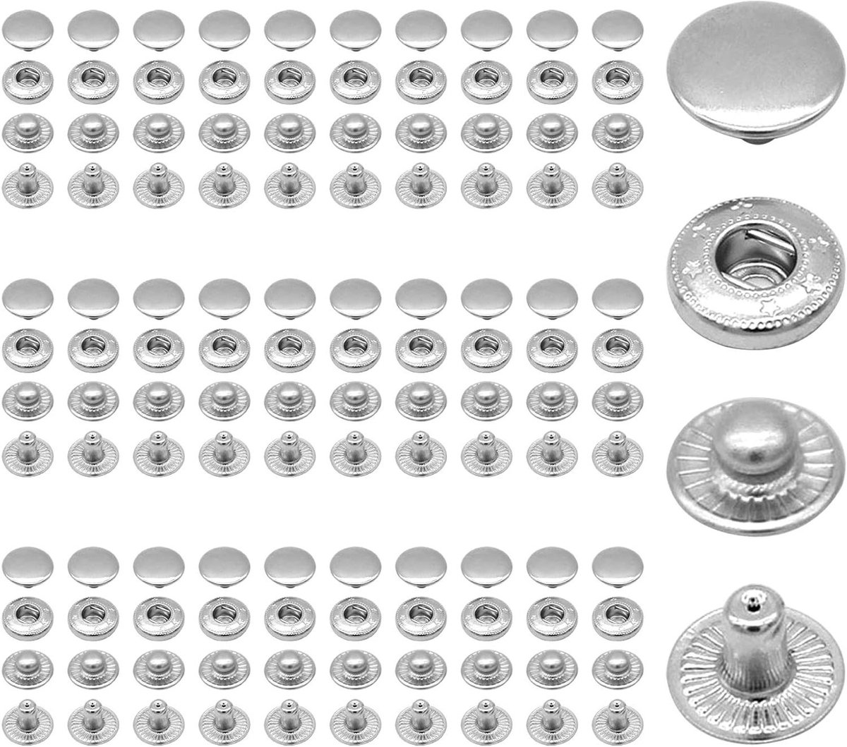 ByShane - Drukknopenset 30 stuks diameter 15 mm - retro knopen voor handwerk en kledingsemblage