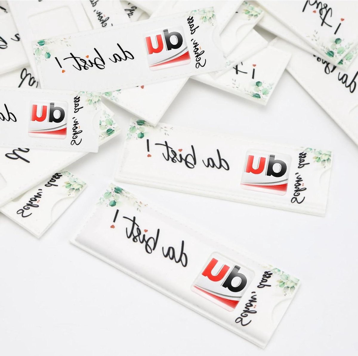 ByShane - Gastgeschenken bruiloft: 30 stuks chocoladehoes vilt voor Duplo - Doop, communie, verjaardag