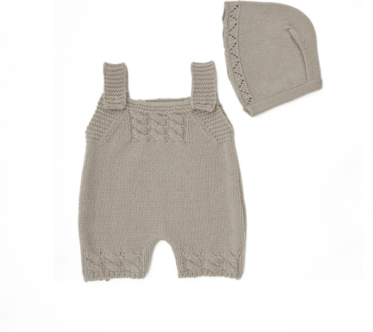 Byastrup Poppenkleding Boxpakje Met Muts 35 Cm Taupe