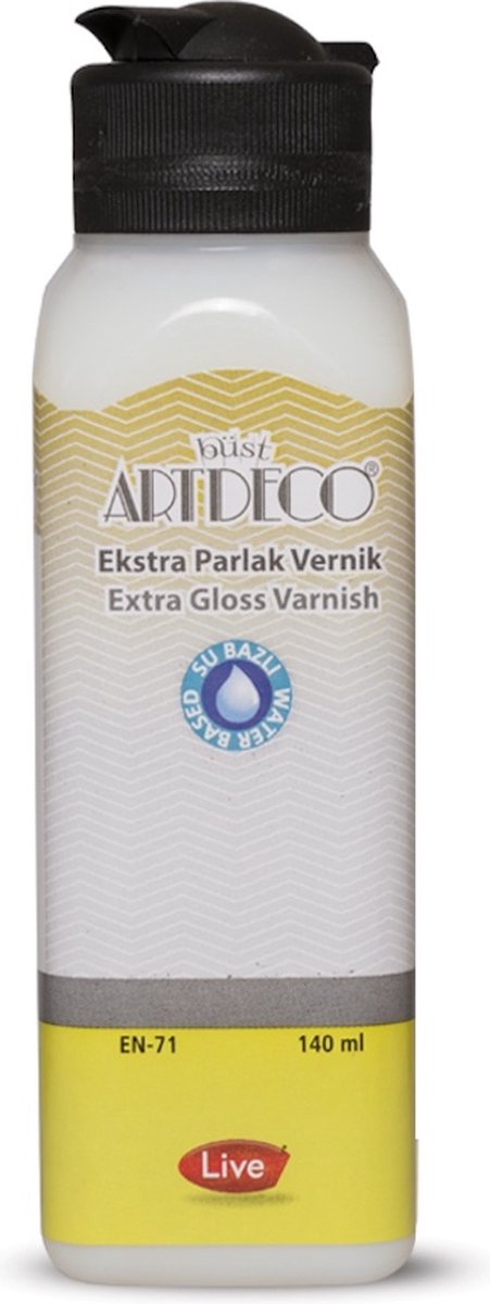 Artdeco - Vernis -   - Extra glansvernis glanslak op waterbasis 140ml - Perfect voor hobbys, vrije tijd en kunstnijverheid - ideaal voor DIY projecten