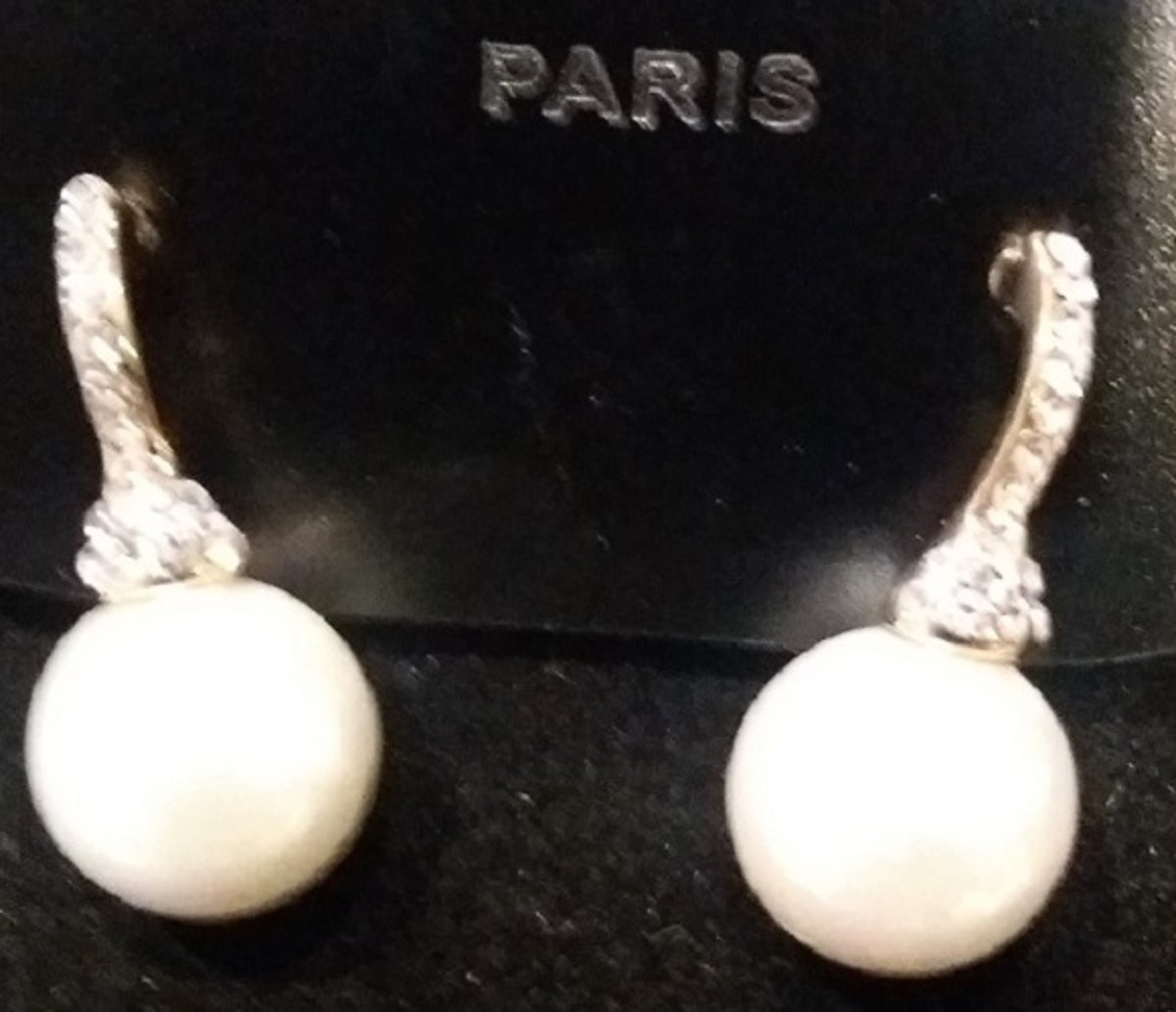 oorstekers - stras strengetje met parel