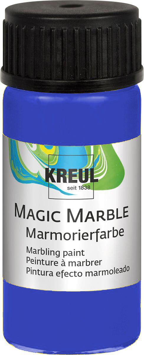 KREUL Blauwe Magic Marble Marmer effect verf - 20ml marble effect verf voor eindeloze toepassingen zoals toepassingen, van achtergronden van schilderijen tot gitaren