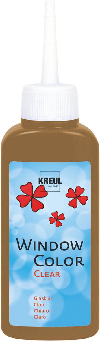 KREUL Donkerbruine Raamverf - Window Color Clear 80ml Raamverf