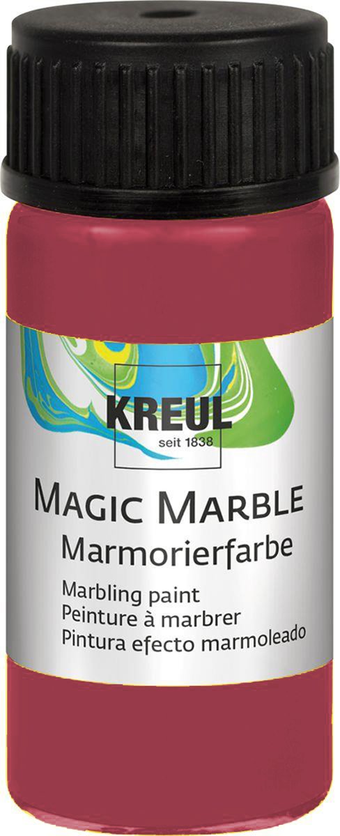 KREUL Donkerrode Magic Marble Marmer effect verf - 20ml marble effect verf voor eindeloze toepassingen zoals toepassingen, van achtergronden van schilderijen tot gitaren