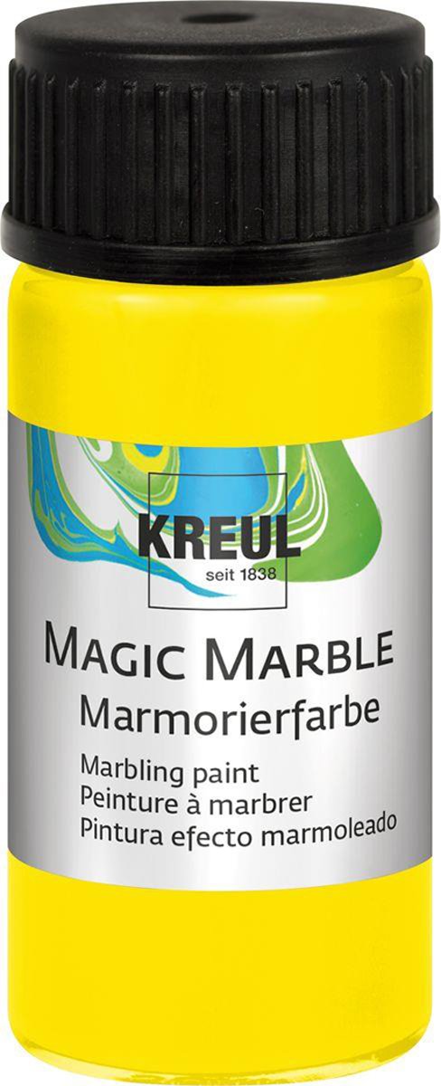 KREUL Gele Magic Marble Marmer effect verf - 20ml marble effect verf voor eindeloze toepassingen zoals toepassingen, van achtergronden van schilderijen tot gitaren