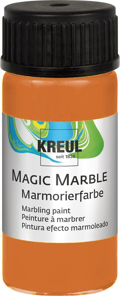 KREUL Oranje Magic Marble Marmer effect verf - 20ml marble effect verf voor eindeloze toepassingen zoals toepassingen, van achtergronden van schilderijen tot gitaren